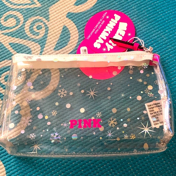 PINK Victoria's Secret Clear plastic Cosmetic Bags - Picture 1 of 3